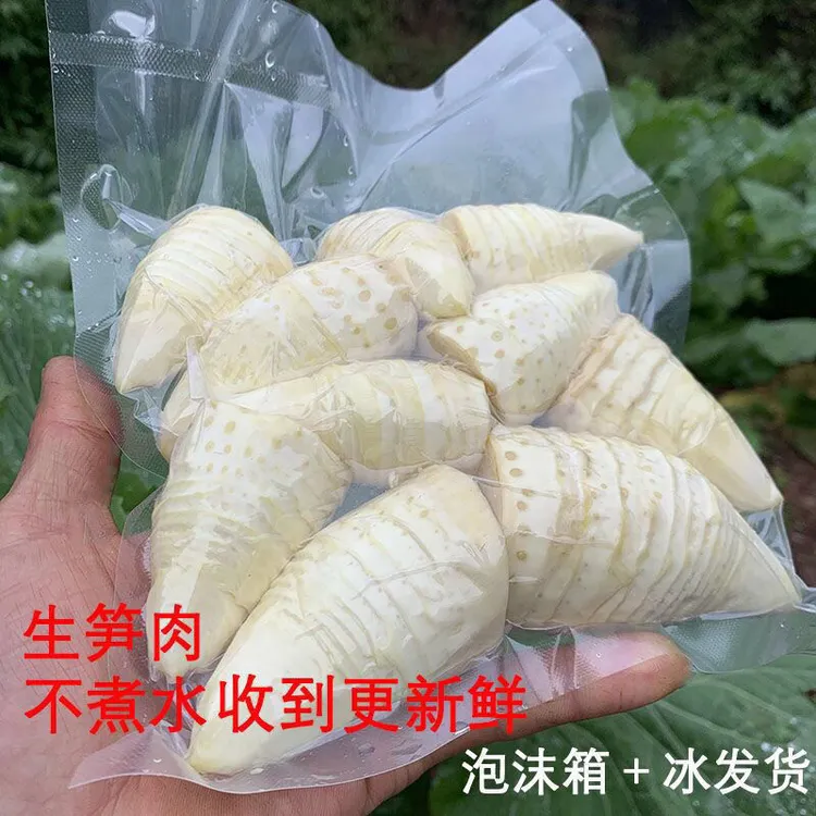 新鲜现剥冬笋肉火锅黄泥嫩冬笋湖南野生冬笋肉农家时令蔬菜