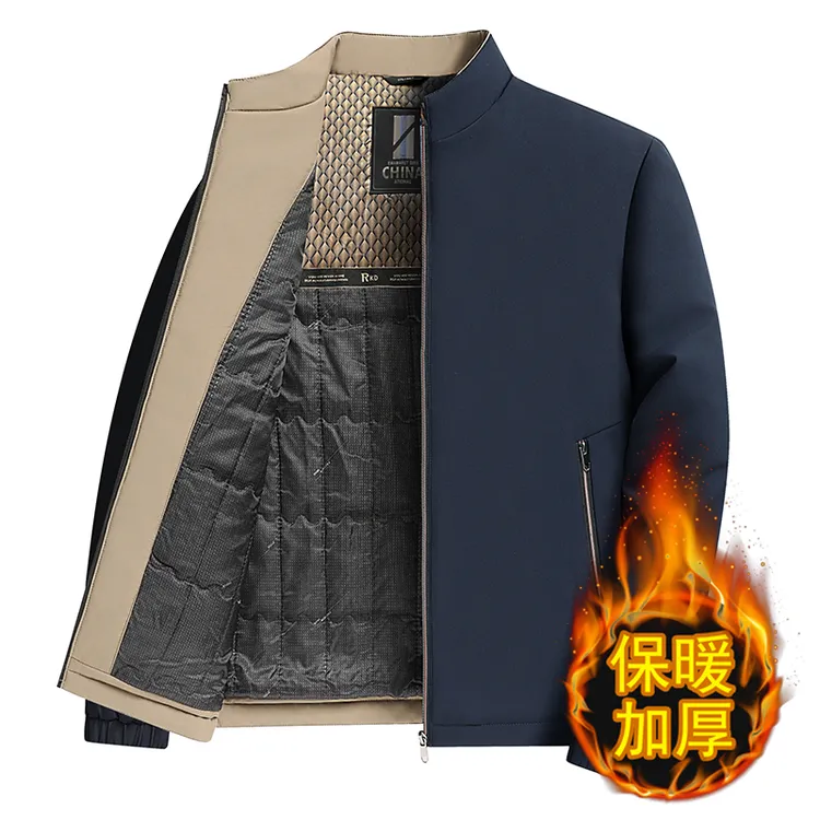 加棉款休闲立领小棉衣夹克爆款百搭休闲纯色版