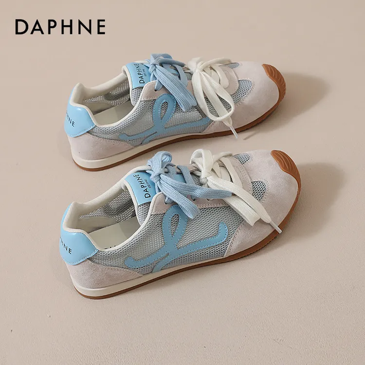 达芙妮新款透气德训鞋女款2025秋季网面阿甘鞋超火软底百搭休闲鞋