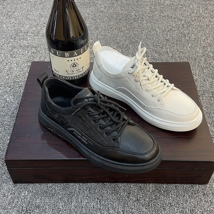 35码起休闲板鞋夏季男士皮鞋真皮新款小白鞋百搭低帮鞋子青年皮鞋