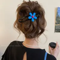 韩系花朵2025新款鸭嘴夹发夹后脑勺侧边夹大号发量多一字发卡发饰