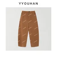 YYOUHAN 2025秋冬小众设计斜插口袋显瘦百搭毛呢休闲裤 2509C6181