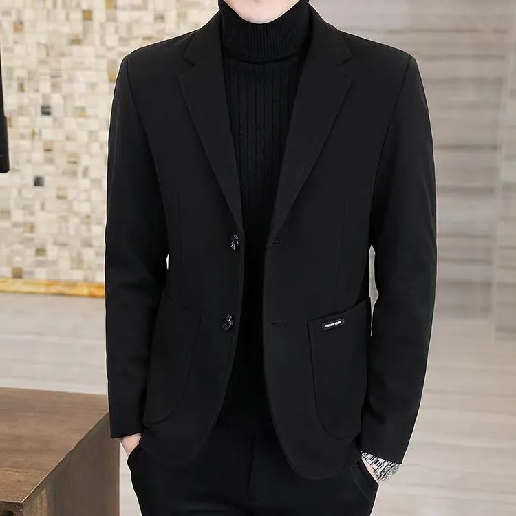 Q 001-199 男西服男士春秋时尚休闲修身商务韩版秋冬