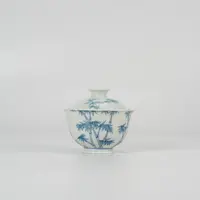 【景德镇陶瓷研究院联名】墨舍御器斗彩竹纹盖碗（ msyq11）景德镇