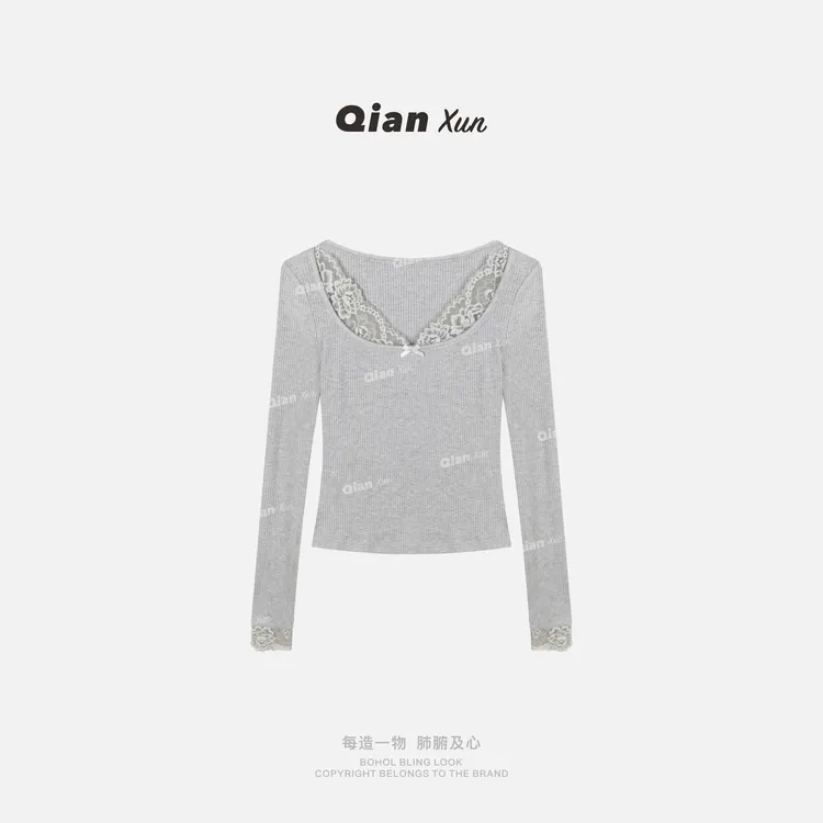 【千寻严选】秋冬时尚气质小众百搭修身显瘦设计感上衣QXQ5SY7993A