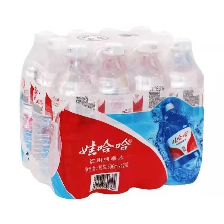 新货 娃哈哈纯净水596ml*12/24瓶装整箱饮品塑膜装