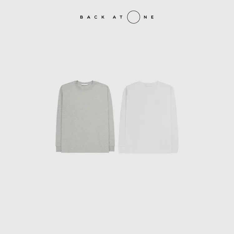 BACKATONE“亲密关系”棉超柔质感极简舒适长袖T BFF-1BA592K-K