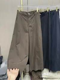 1156秋款压线简约小个子直筒九分休闲阔腿裤女