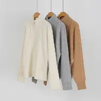 出意大利M家100%羊毛经典扭花女士针织外套（252148）2353