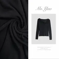 Ms·Yao【墨色棱角】扭结不规则针织衫女显瘦上衣  87393
