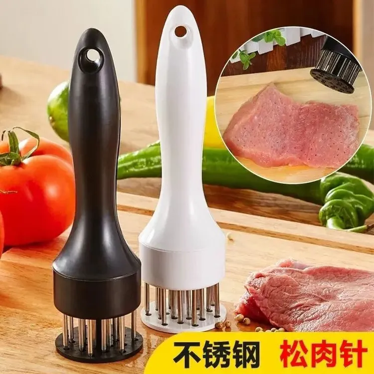 厨房不锈钢牛排锤松肉针家用嫩肉器扎孔断筋器敲打肉锤扣肉插肉针