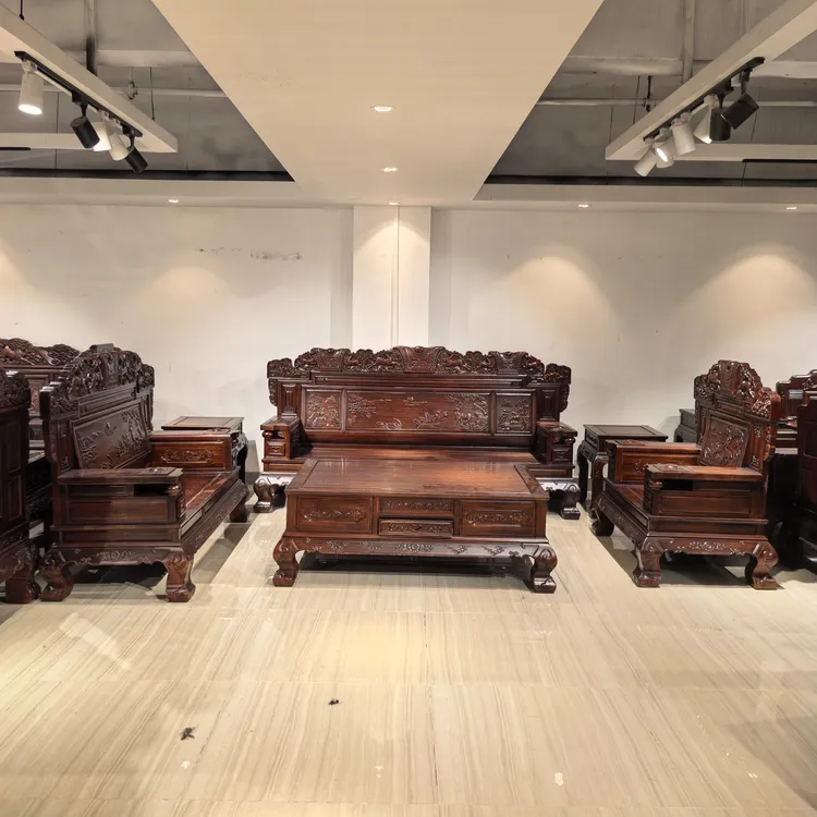 【250双鹿沙发】酸枝沙发红木榫卯原木客厅家用新中古典别墅