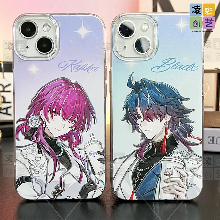 凌彩创艺适用于苹果16崩坏星穹铁道联动卡芙卡刃大孔IMD冰川纹壳