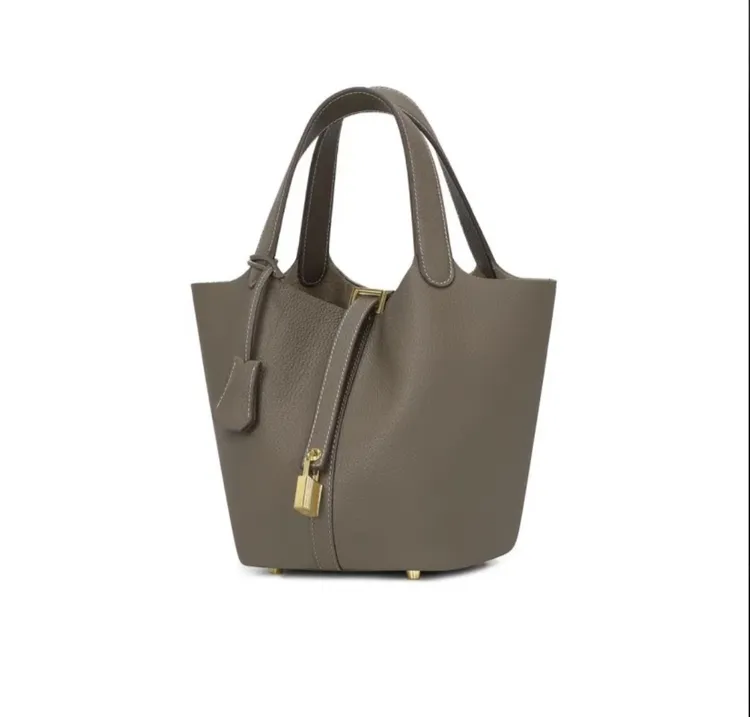 头层牛皮水桶包秋冬爆款手提菜篮子真皮手拎包休闲手挽包女士时尚