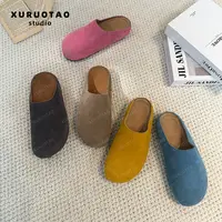 XURUOTAO  【真皮穆勒鞋】牛皮秋冬新款穆勒勃肯拖懒惰风 T6099