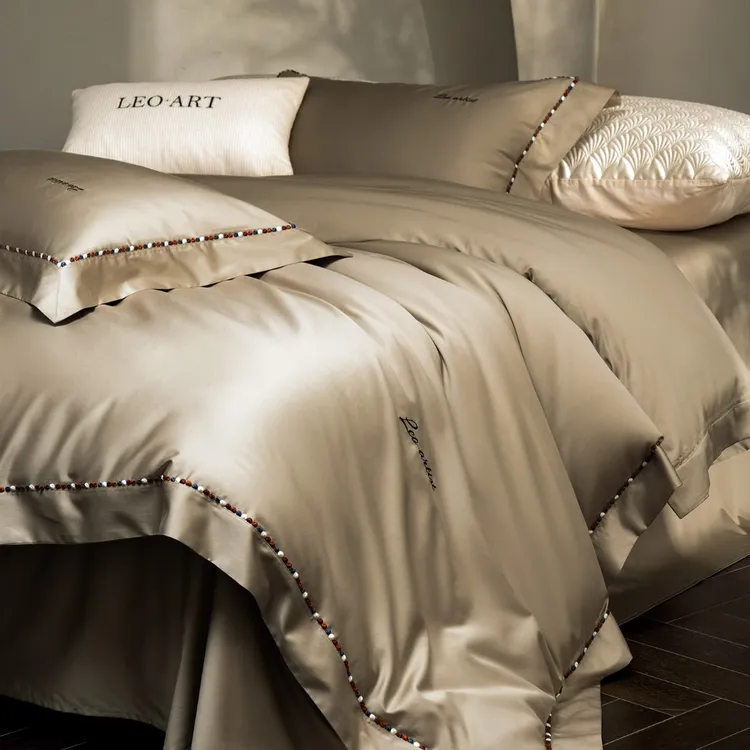 高端埃及长绒棉四件套四季通用纯棉全棉軽奢高级感主卧室被套床单