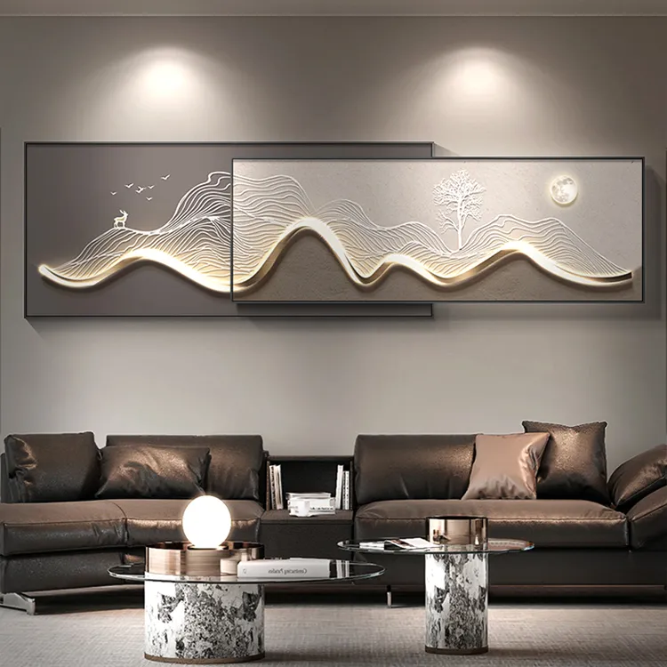 客厅轻奢风格装饰画卧室床头挂画房间墙画沙发后背景墙高档壁画