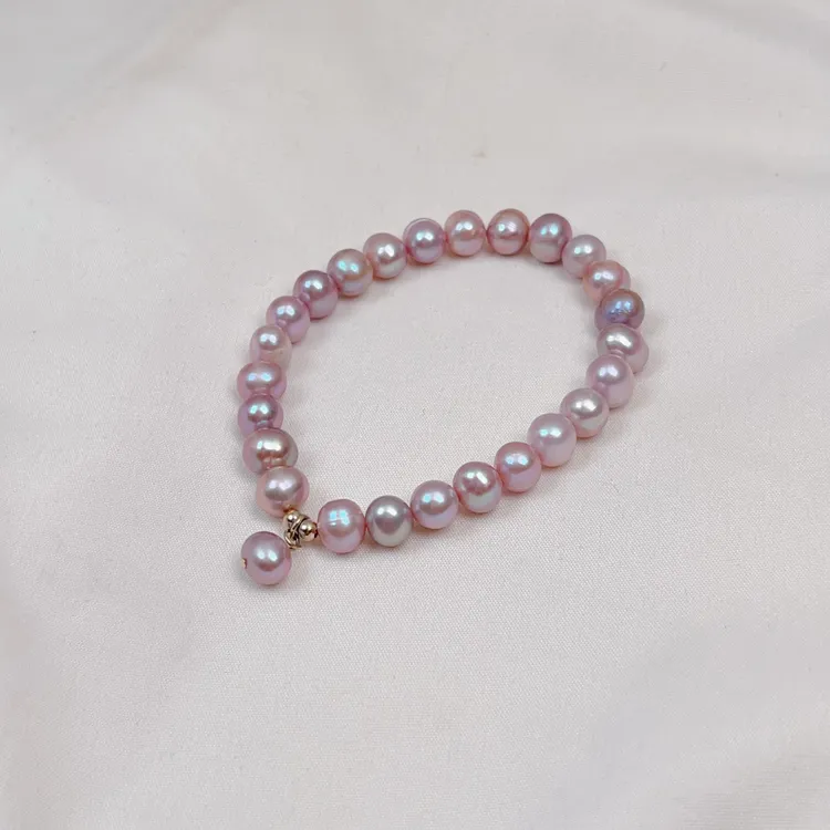 【紫叮当】5-6mm淡水无核珍珠紫色纯珍珠多样性发一 DSL00565-1