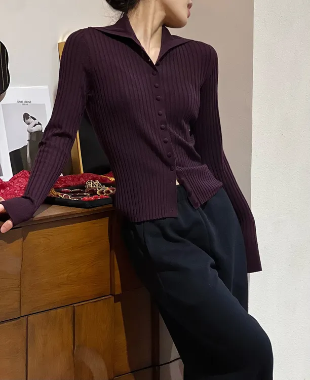 TDODO精选】气质羊毛开衫显瘦羊毛打底衫