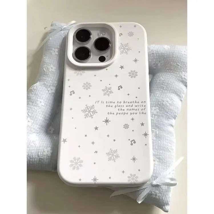 音符雪花适用苹果17手机壳16新款iphone15promax14/13/12/11防摔