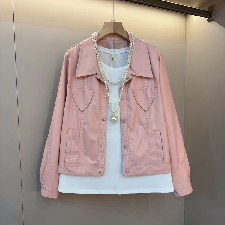 春装2025新款复古洋气长袖简约时尚微胖大码女装百搭显瘦洋气外套