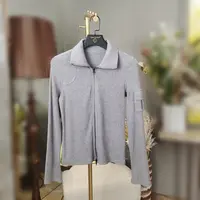 高品质显瘦拉链针织衫