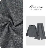 【罗马时光】慵懒感加厚加绒假两件上衣休闲裤套装M9184