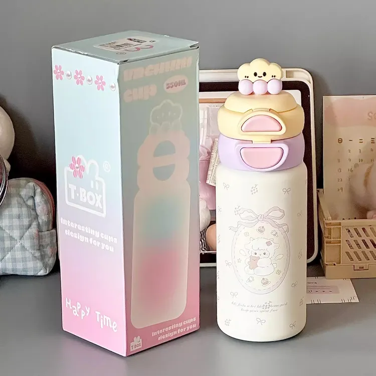 保温杯2025新款大容量咖啡杯女生高颜值吸管杯学生专用送礼物水杯