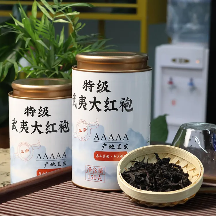 大红袍罐装茶叶武夷山新茶大红袍炭培浓香乌龙茶岩茶散装茶叶