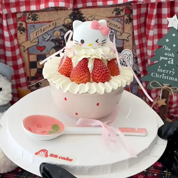 【hellokitty草莓碗】ins风高颜值家用吃饭碗釉下彩可爱碗盘餐具