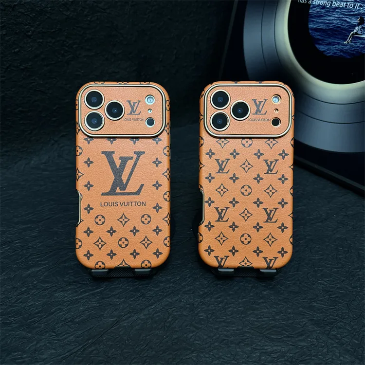 星宇橙iPhone17pro皮质纹高级轻奢潮牌手机壳适用苹果16全包15/14