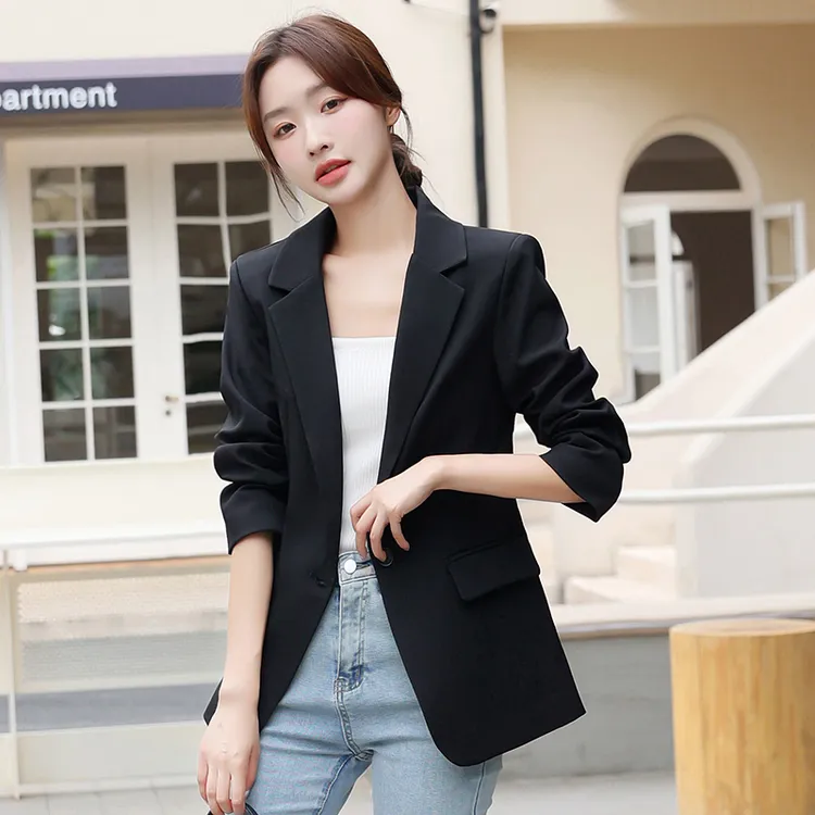 西装外套女春秋2025新款修身显瘦气质高级感职业休闲女士西服外套