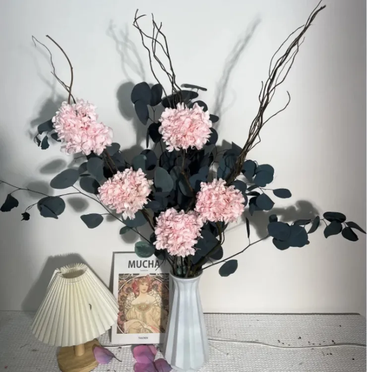 永生花龙柳绣球家居花束客厅玄关高级感满满