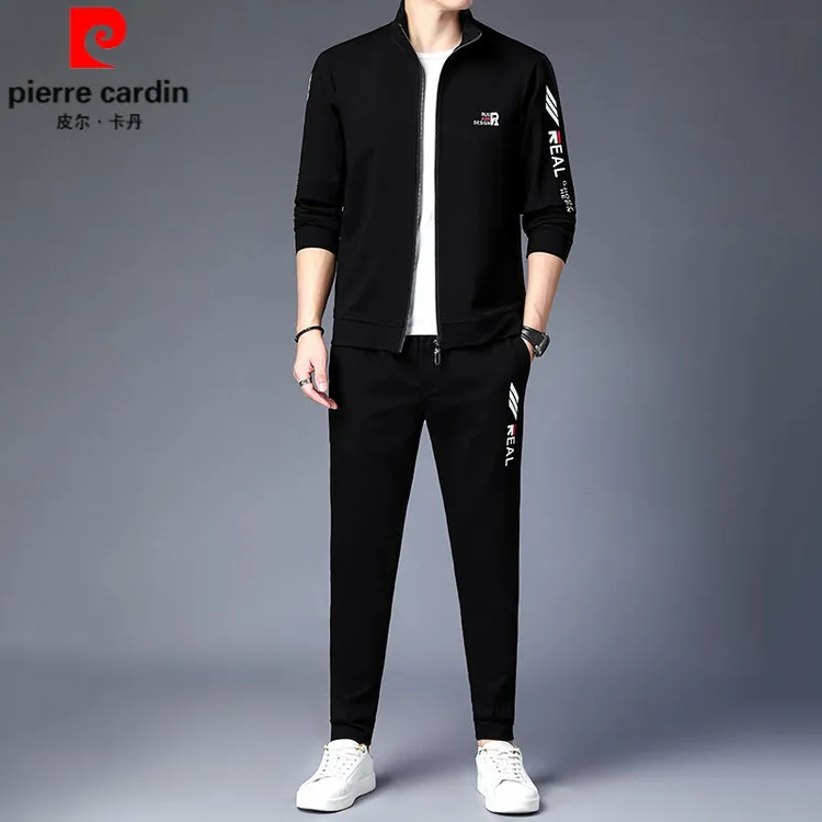 皮尔卡丹男士时尚休闲春秋季潮流大码长袖运动服套装 2025 年上市