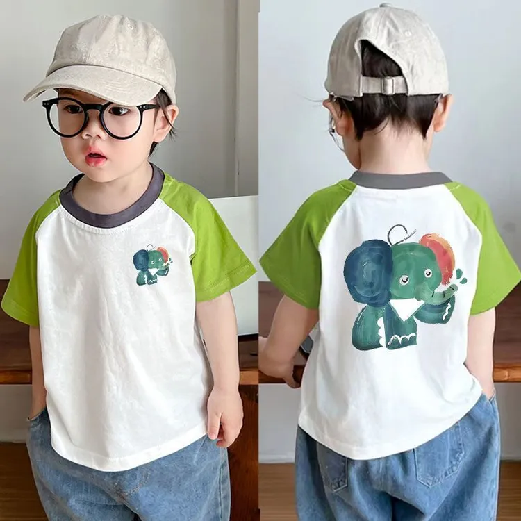 卡通短袖夏季新款夏装男童纯棉童装宽松上衣小童宝宝儿童T恤