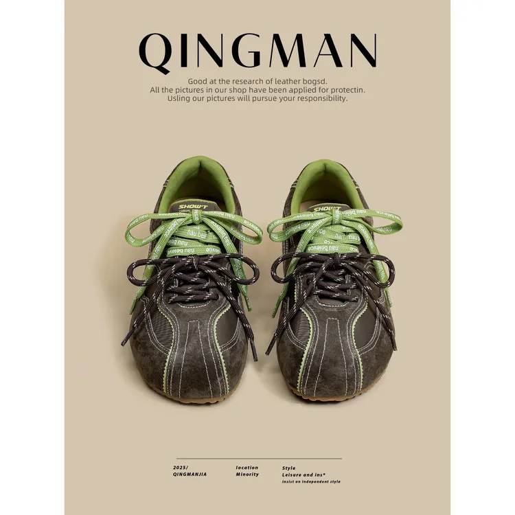 【DR官方正品】阔腿裤必备！德训鞋女2025新款小众覆古丑萌双系带休