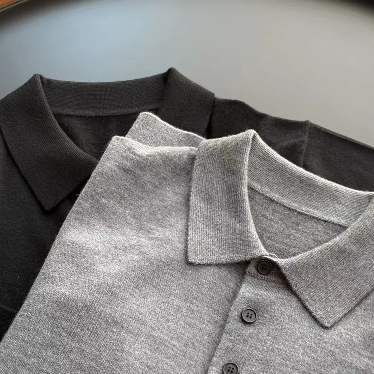 Gaishery【冬季新款25F/W】意大利设计师款精纺POLO领00山羊绒