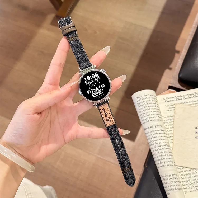 〔秋冬限定〕羊绒毛呢真皮适用于华为gt6/gt5表带gt4手表gt6pro腕带