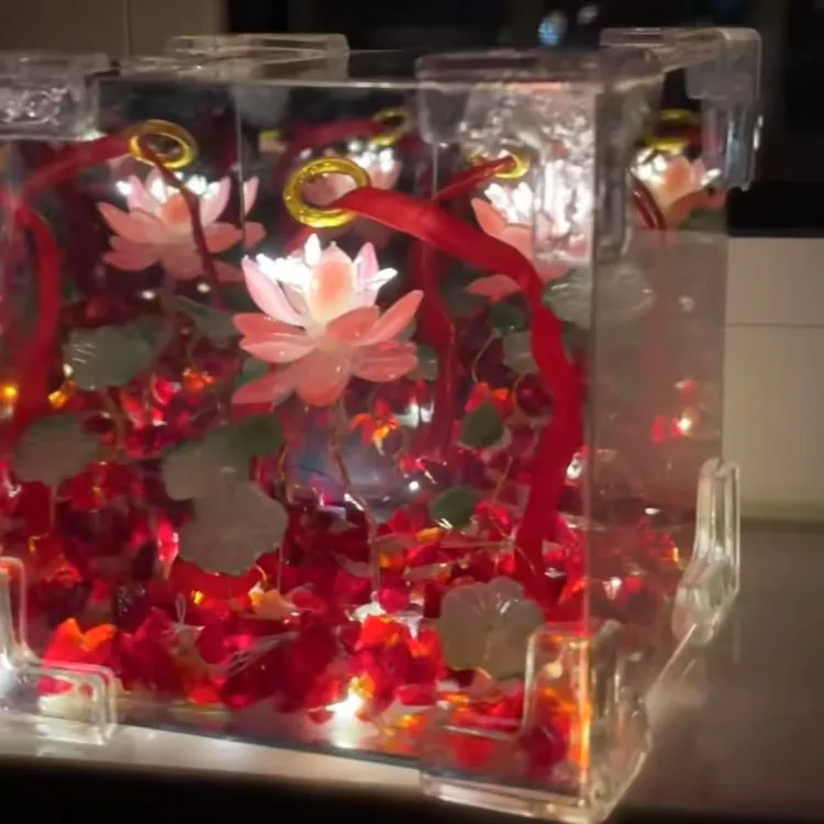 哪吒2混天绫莲花魔方小夜灯材料包制作创意礼物diy送闺蜜女友Q971