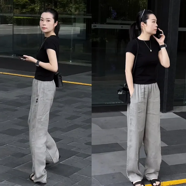 减龄时尚百搭休闲百搭T恤裤子两件套女2026春夏季新款潮流套装潮