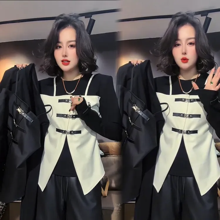 2025秋冬新款时尚显瘦气质网红高档洋气女高级百搭宽松大码 T桖衫