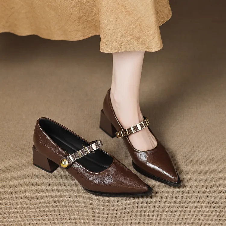 复古玛丽珍高跟鞋女2025春秋新款爆款绝美不累脚尖头巨好看单鞋女