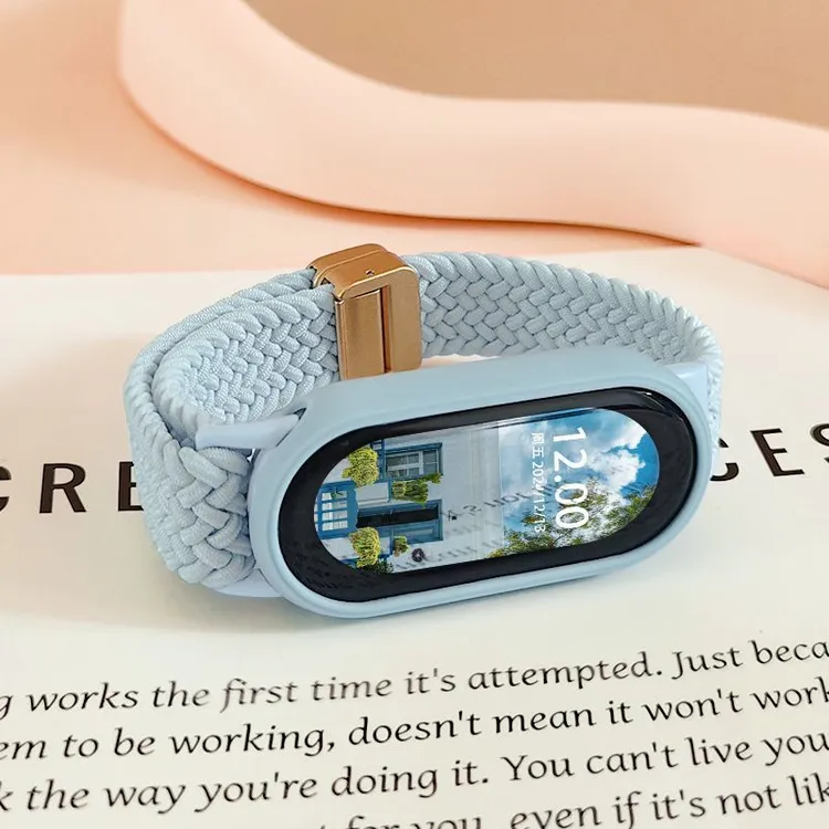 适用小米手环10/9表带运动编织磁吸扣替换带8代简约小众腕带学生