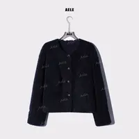 AELE圆领小香风短款极简颗粒绒外套 R855 3105 AD