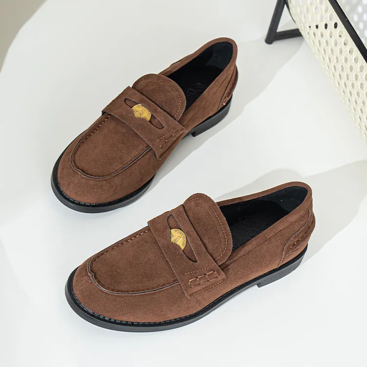 复古单鞋女2025年秋季新款时尚百搭英伦风一脚蹬乐福鞋时尚小皮鞋