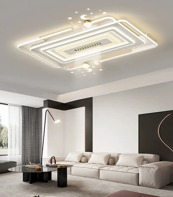 客厅灯现代简约大气2025新款led吸顶灯广东中山灯具全屋套餐组合