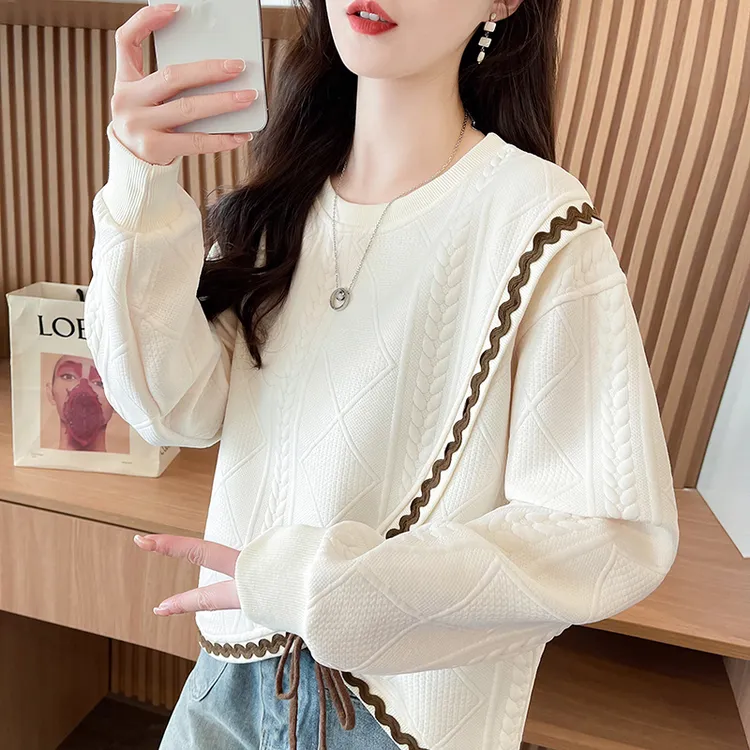 不规则设计卫衣女春秋季薄款2025新款宽松小个子韩版短款外套上衣