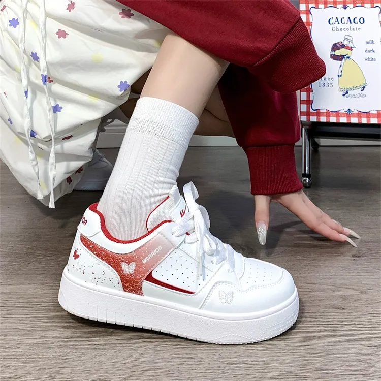 回力板鞋女款新款小众不撞款百搭鞋子厚底小白鞋皮面网面加绒女鞋