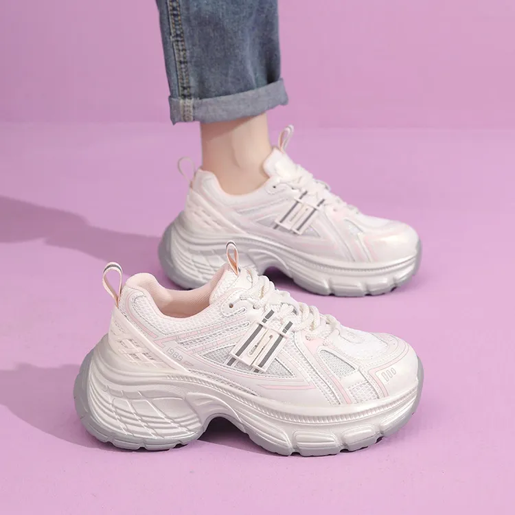 领跑8·夏款厚底透气老爹鞋休闲女鞋夏季百搭时尚网面韩版秋季运动