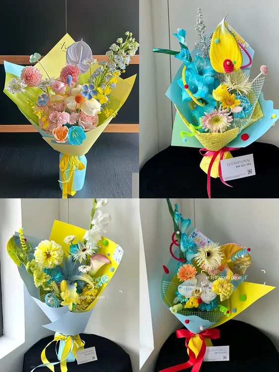 花韵 卡纸彩色加厚造型纸牛皮纸耐撕易塑性艺术纸花艺包装资材